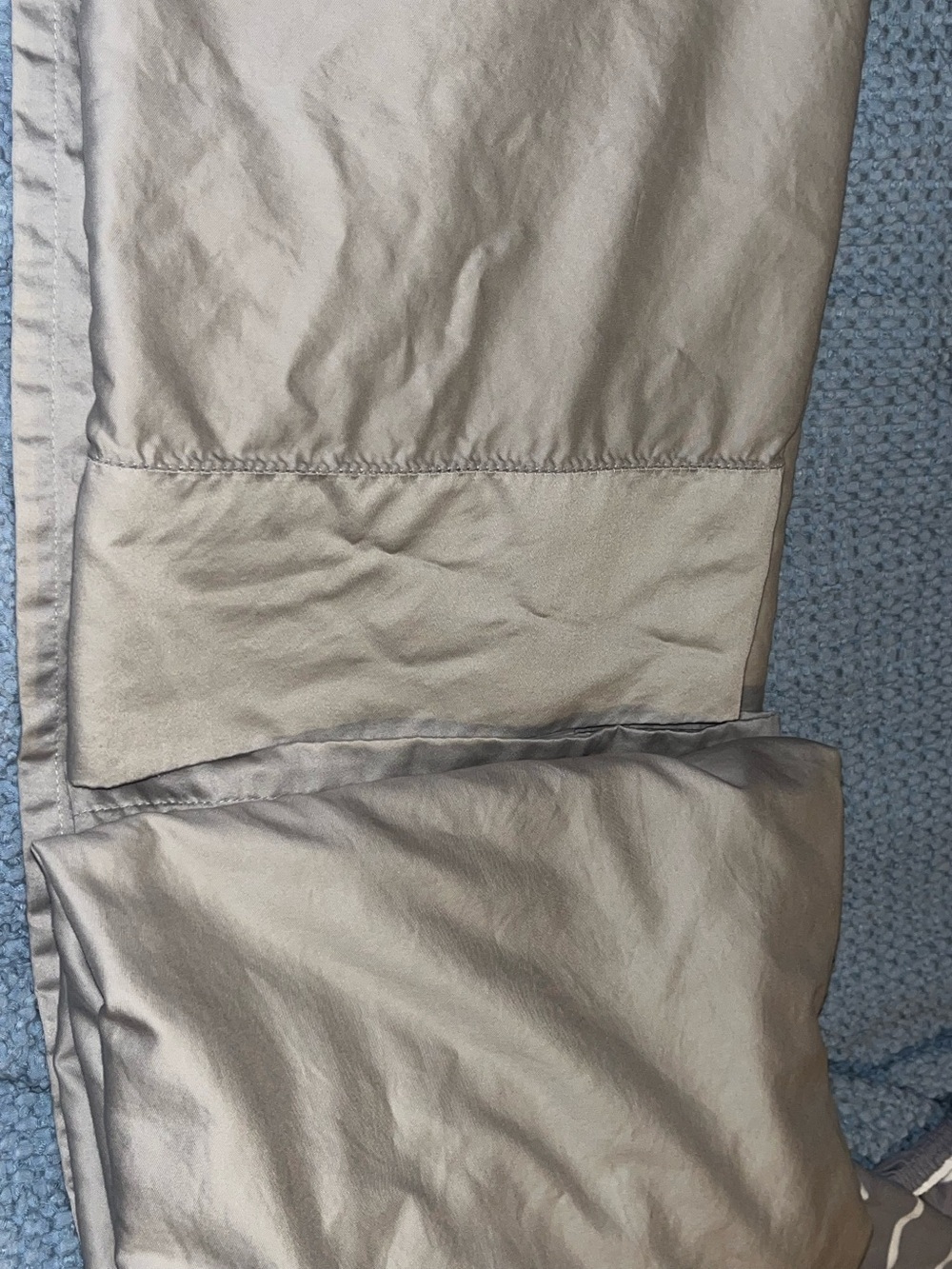 Charter Club ~ Grey/Silver Cotton Flat Sheet - Queen~
